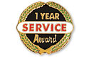 1 year service award pin