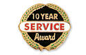 10 year service award pin