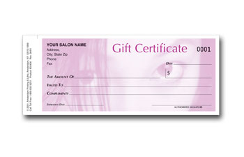 BEAUTY GIFT CERTIFICATE