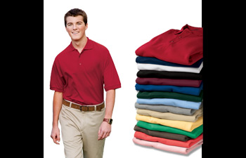 MENS 5 OZ POLY COTTON PIQUE SHIRT