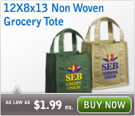 12X8x13 Non Woven Grocery Tote