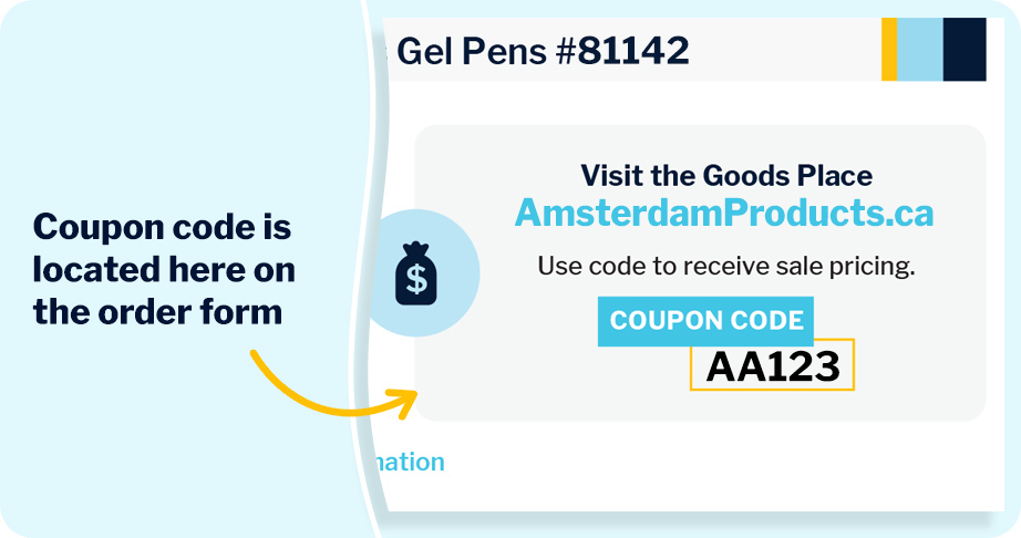 Coupon Code on the order form